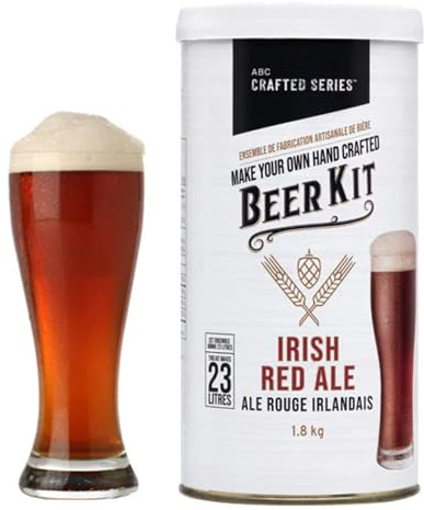 ABC Crafted Series Beer Making Kit | Beer Making Ingredients for Home Brewing | Yields 6 Gallons of Beer | Irish Red Ale