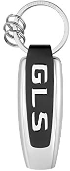 Mercedes-Benz Porte-clés - Typo GLS - Argenté/noir - En acier inoxydable