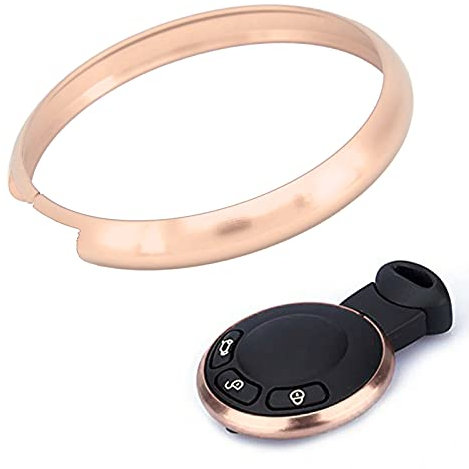 Abdeckung für Schlüsselanhänger, Akozon Aluminium Smart Abdeckung für Schlüsselanhängerring Ersatz für Mini R55 R56 R57 R58 R59 R60(Champagner)
