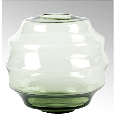 Lambert - Vase, Blumenvase - Kokon - Glas -Farbe: Basil - (ØxH) 28 x 26 cm