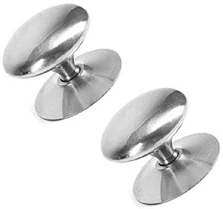 TERF® 35mm Traditional Polished Chrome Cabinet Door Knobs 35mm Chest Drawer Cupboard Kitchen Wardrobe Door Pull Handle Knobs with Fixing Screw for Home Office and Multi Use - Pack of 2