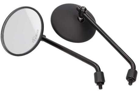 2EXTREME Spiegel Set M8 schwarz rund Aluminium 220mm kompatibel für Roller, Scooter, Mofa, Quad, universal