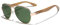 KINGSEVEN Handgefertigte Holzsonnenbrille Polarisierte Herrenbrille UV400 Schutzspiegel Brillen Holzbügel Z5518 (Grün)