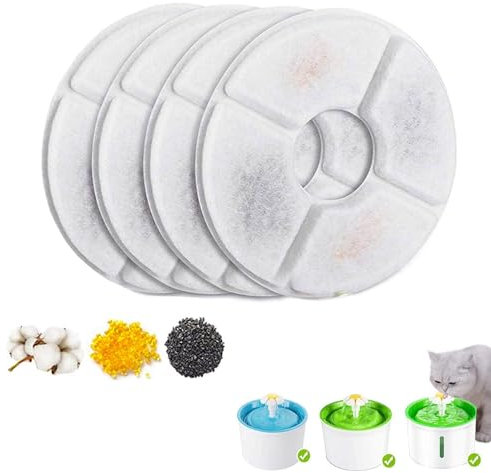 BONGBELONG Katzenbrunnen Filter,Filter katzenbrunnen Trinkbrunnen für Katze Hunde 4Stück