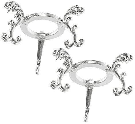 Cabilock Kristallkugel Kugel Metallkugeln Basis Halter Ständer Kugel Eisen Stativ Ständer Home Halter Dekor Silber 2 Stücke 5. 2X5x3. 2Cm