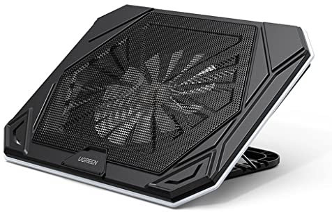 XCC Placa Base del radiador del Ordenador portátil Soporte de refrigeración del Ventilador silencioso (Color : Black)