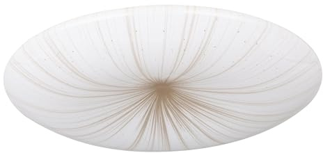 EGLO LED Deckenlampe Nieves 1, Ø 31 cm, Sternenhimmel Deckenleuchte | mit Kristall-Effekt, Flurlampe aus Metall und Kunststoff in weiß und gold, Lampe Decke für Schlafzimmer und Flur, warmweiß