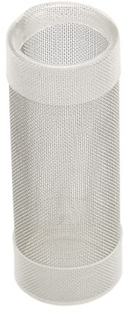 Pssopp Stainless Steel Aquarium Filter, Fine Pores Fish Tank Intake Strainer Filter Cover for Preventing Fish Shrimp Inhalation (L)