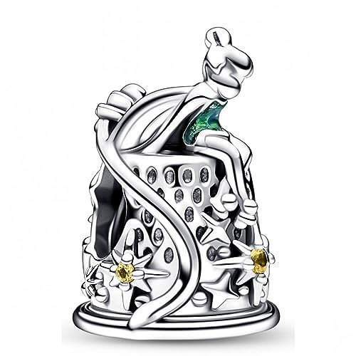 PANDORA Disney Tinker Bell Himmel Fingerhut Charm aus Sterling Silber, mit künstlich hergestellten Kristallen verziert, aus der Disney x PANDORA Collection, 792520C01