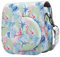 QIYWFA Instant Kamera Schützend Fall Kompatibel mit Fujifilm Instax Mini 12/11/9/8/8+ Instan Kamera Sanft PU Leder Tasche mit Tasche und Abnehmbarer Schultergurt(Blue Flamingo)