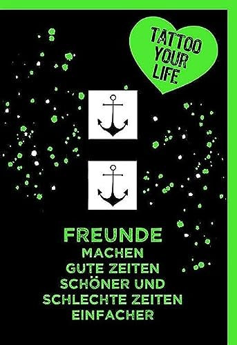 MyJagua 5087-23407 - Temporäre Tattoos, Schablonen Anker, Fake Tattoos, Karneval, Fasching, Festival Zubehör