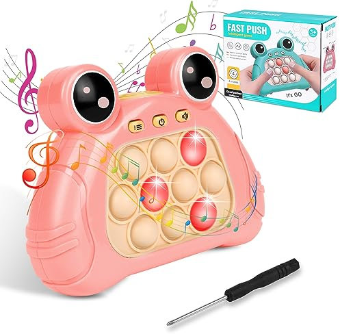 Ainiv Pop it Fidget Spielzeug, Fidget Ball Toys mit Musik, Puzzle-Spielmaschine Game Controller Bubble Sensory Fidget Toy, Elektronisches Sensorspiel für frühe Entwicklung und Konzentrationstraining