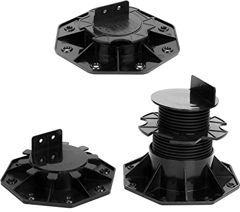 Ansobea 50 cuscinetti regolabili in altezza, 30 – 60 mm, per terrazze, piedini regolabili, cuscinetti per lastre di terrazze, lastre di pietra, pavimenti, piastrelle