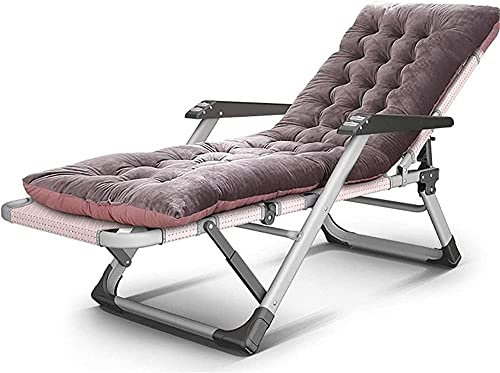 Liegestuhl, Liegestuhl, für drinnen und draußen, zusammenklappbar, für Büro, Mittagspause, Nickerchen, Bett, Einzelstuhl, Garten, Terrasse, Deck, Camping, Strand, Sonnenliege, Load-B