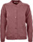 WearAll Women's Ladies Long Sleeve Button Top Aran Knitted Cardigan Button Clouse Crew Neck UK (18/20, Dusky Pink)
