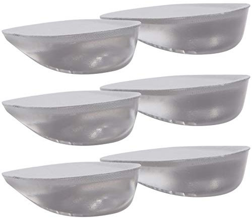 Bequeme 3 Paar Halbe Erhöhungsabsatz-Einsätze, Schuhpolster, Erhöhung der Einlegesohle um 2,5 Cm mit Guter Dämpfung für Hochhackige Schuhe, Tennisschuhe Usw (Grau)