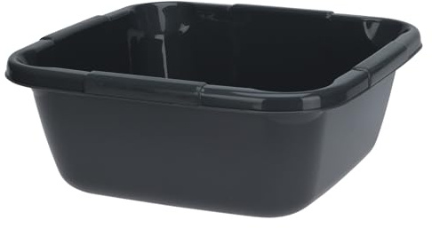 HAC24 Spülschüssel Kunststoff Eckig 14 Liter Waschschüssel Spüle Camping Schüssel Abwaschschüssel (Anthrazit)
