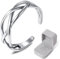 KRYMSON 1 Stück verstellbarer Ring, kommt mit grauer Schmuckschatulle, Vintage-Ringe, Damenringe, Damenschmuck, Silberringe, Unisex-Ringe, Urlaubsgeschenke