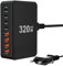 320W USB C Ladegerät: 8 Ports USB Schnellladegerät Mehrfach USB C Netzteil mit 4 USB-C und 4 USB-A GaN Ladegerät für Handy Computer Tablette USB Geräten