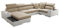 All4All Ecksofa mit Schlaffunktion Passe 335 cm x 205 cm - Wohnlandschaft U-Form - Schlafsofa mit Bettkasten - XXL Sofa - Groß - Gewebe mit Kunstleder -Beige/Weiß - Linke Seite 26