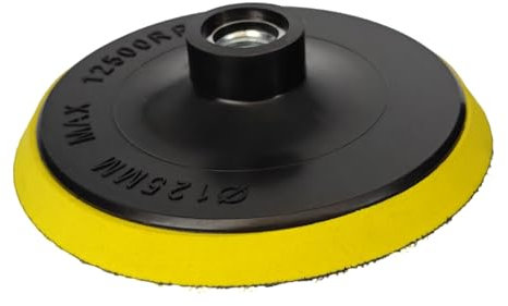 5 Inch Hook and Loop Backing Pad, 5/8-11 Thread Polishing Sanding Backer Plate, Angle Grinder Accessories for Car, Wood, Metal Buffering, 1 Pack