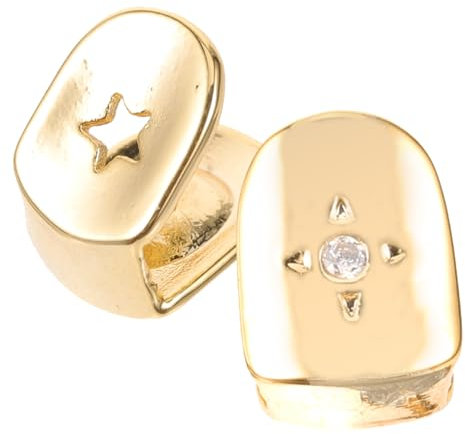 COLLBATH Zähne Gold Zahnkappe Grills für Ihre Zähne Metall Zahngrill Hip-Hop Mundgrill