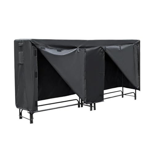 OZLCUA Kaminholzregal Abdeckung Oxford Tuch Verdickt Holz Rahmen Abdeckung Brennholz Abdeckung Brennholz Rack wasserdichte Abdeckung Staub Abdeckung Brennholzregal Abdeckplane(600D,96x24x42)