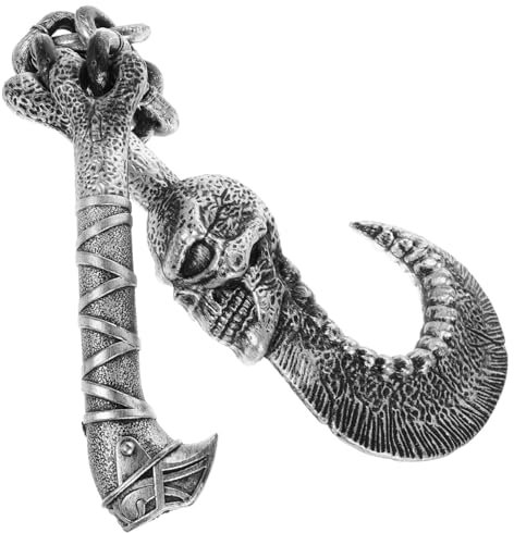 ibasenice Skull Hook Prop Halloween Decorative Dress up Prop Cosplay Costume Supply Skull Design Toy for Halloween Layout Decoration Pirate Theme Party
