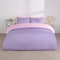 Brentfords Lilac Duvet Set, Reversible Luxury Hotel Quality Double Bed Sets - Soft Breathable Microfibre Double Duvet Set Quilt Bedding with Pillowcases - Pink/Purple