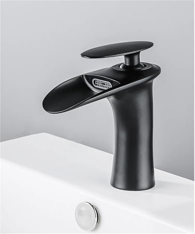 SENYAKI Grifo de Lavabo Grifos de Lavabo, Grifo Antiguo de Cobre, Lavabo de Cobre Retro, Mueble de baño frío y Caliente, Cascada(J)