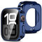 Amizee 2 en 1 Funda [2-Pièces] Compatible Avec Apple Watch Series 10 42mm con Protector de Pantalla Cristal Templado, PC Duro Anti-Rasguños Protección Carcasa para iWatch 42mm - Azul