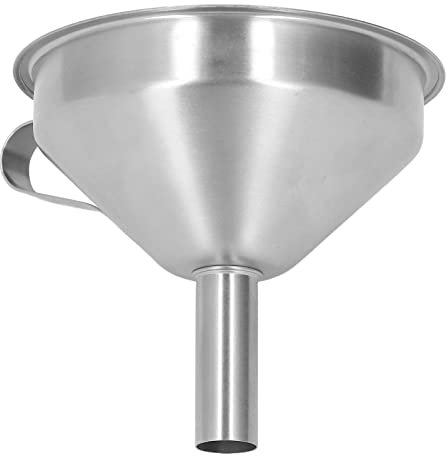 Kitchen Funnel, Stainless Steel Funnel Large Industrial Funnel with Strainer Brush for Kitchen and Industrial Use