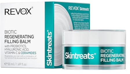 REVOX B77 - Baume Combleur Régénérant Skintreats Biotic, 50 ml, Baume Visage, Crème Comblante Rides Et Ridules, Régénère La Peau, Nourrit Et Hydrate, Renforce La Barrière Cutanée