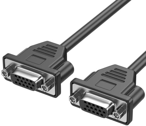 XAGMODSHN VGA Female to Female Extension Cable 30cm for Projectors,pc Monitors PC High Clear VGA Cable 30cm / 11.81in Long