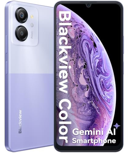 Blackview 2025 Handy Ohne Vertrag 16GB+128GB, 6000mAh, 50MP, Smartphone Ohne Vertrag Günstig 6,75 2.0Ghz Octa-Core, Display 4G Dual SIM Handys, Fingerabdruck/Face ID/GPS/OTG