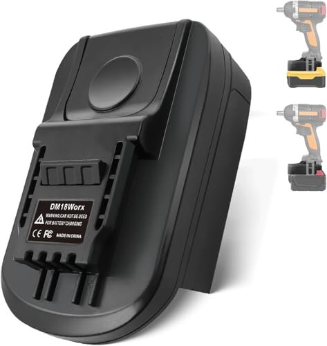 DM18WORX Battery Adapter for Worx 4pin Power Tools, Adapter Convert for Dewalt 20V & Milwaukee 18V Lithium Battery to for Worx 4pin Power Tools