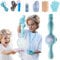 Rauch Seifenblasenmaschine | Smoke Bubble Machine mit elastischem Raucheffekt, Seifenblasen Maschinenstab Mit Buntem Licht Für Kinder, Partys, Foto, Nebel Requisiten Leichtbauweise (Blau)
