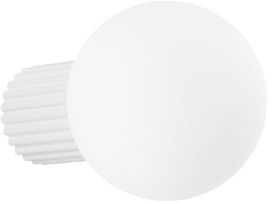 SOLLUX lighting Wandleuchte Innen - Wandlampe Aluminium Glas -1 Flammig - LED Lampe Glühbirne - Weiß Halo