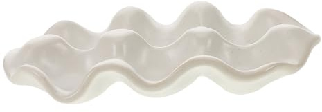 Porte-œufs pour Réfrigérateur Vintage en Céramique Blanc