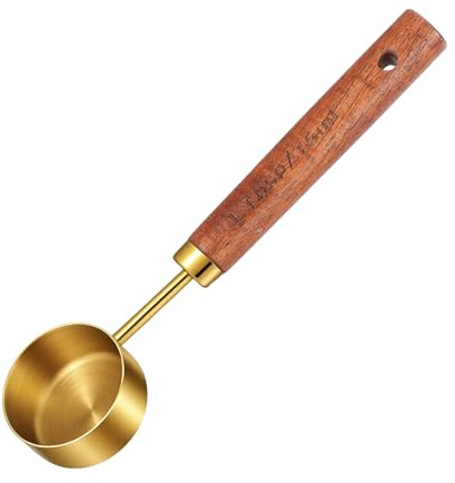 Coffee Measuring Spoon, Stainless Steel Coffee Scoop with Wood Handle - 1 Tablespoon Measuring Spoon