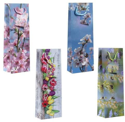 Laro Mini Premium Geschenktüten 10-100 Stk Mini Glitter, Anzahl:10, Muster Tüten:Frühlingszauber