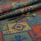 Kelim Patchwork Chenille Navy Blau Grün Rot Gelb Polster Möbel Stoff, Chenille, multi, Per Metre