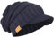 Herren Dick Knit Newsboy Cap Visier Mütze Hut Fleece Gefüttert Strickmützen B319 (Marine)
