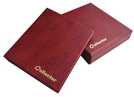 COLLECTOR - Banknote Album in Case Folder Book Notes Banknotes with 10 Pages and 10 Dividers - Very Big Capacity (Red)
