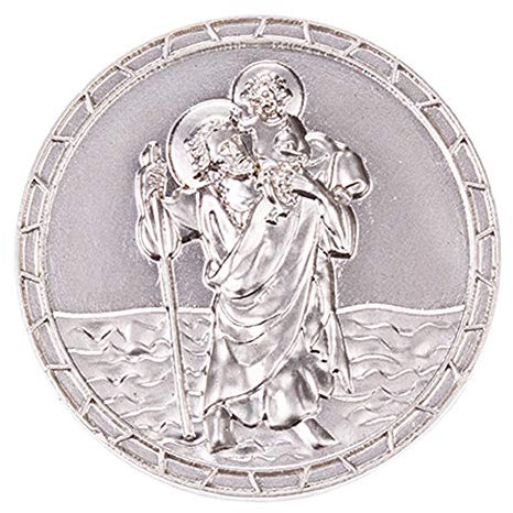 Fritz Cox Sankt Christophorus modern, mit schlichtem Mosaik-Rand