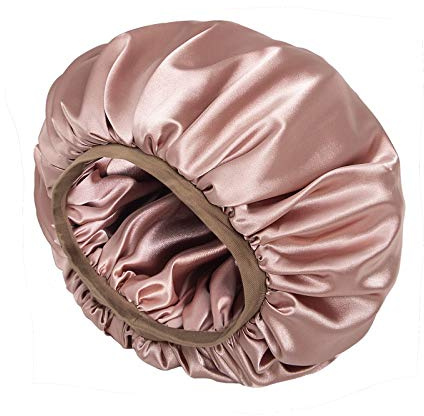 Alnorm Night Cap Satin Hair Bonnet Sleeping Hat for Women Coral Red