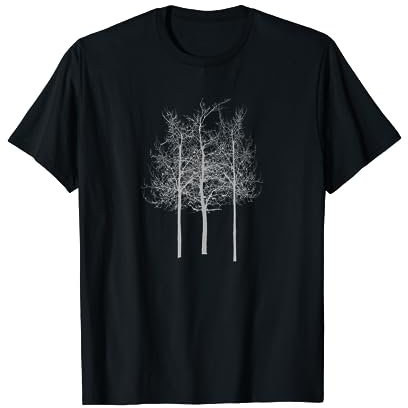Bäume Wald Natur Minimalistisches Motiv Minimalismus T-Shirt