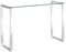 Charles Jacobs Clear Glass Console Table with Mirrored Finish Chrome Legs for Hallway Living Room Bedroom
