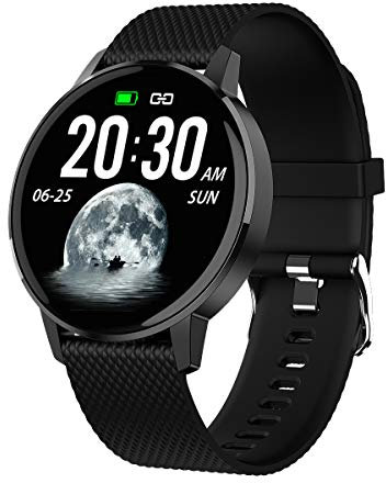 ITAL Smartwatch G3 / Smartwatch mit Farb-Touchscreen, 3,8 cm (1,3 Zoll) / Sportarmband für Handgelenk, Schrittzähler, Kalorien, Entfernung, Schlaf, Pulsmesser (schwarz)