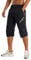 KEFITEVD Herren 3/4 Outdoor Hose Stretch Leicht Radhose Kurz mit Reißverschluss-Taschen Dreiviertel Hose Wandershorts Männer Cargo Bermuda Shorts Schwarz 32